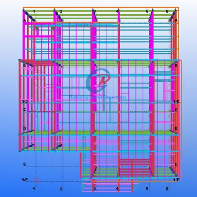 Moderne breedspanningsstaalgebouwen Meerdere verdiepingen lichtgewicht metalen gebouw