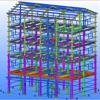 Hoge sterkte architectuur staalconstructie meerdere verdiepingen staalframeconstructie