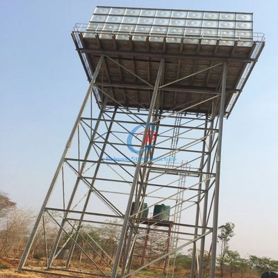 Eco-vriendelijke gegalvaniseerde stalen watertenktoren duurzaam voor groene gebouwen