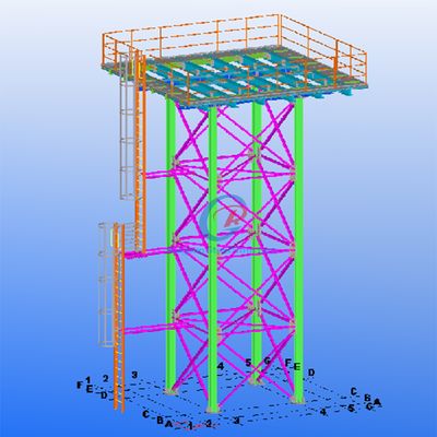 10000 liter staal structuur water tank toren, gegalvaniseerde wateropslag tank