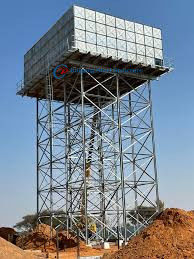 HDG gegalvaniseerde stalen panelen gespannen geassembleerd 30000 liter water tank staat op toren