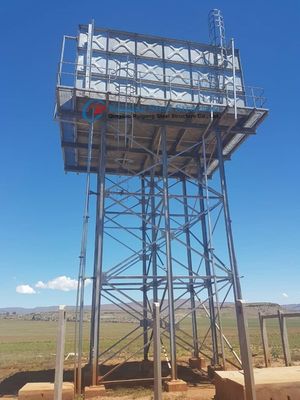 Gepersonaliseerde grootte en hoogte Warmdipp gegalvaniseerd staal structuur frame verhoogde water tank stand toren 10m