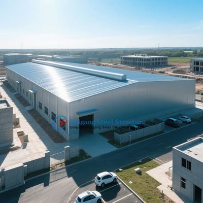 Snel assembleren Staalstructuur Pakhuisgebouw met geoptimaliseerde lay-out voor logistieke distributiecentra