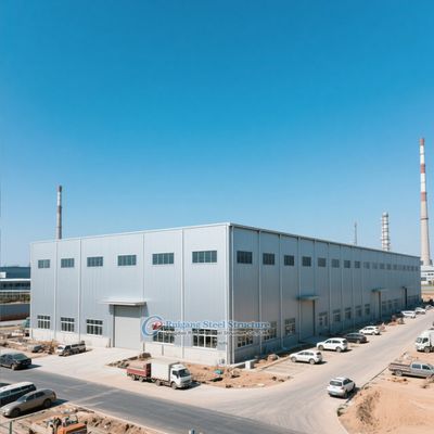 Aangepaste Geprefabriceerde Stalen Constructie Magazijngebouw met Geïsoleerde Panelen en Licht Staal