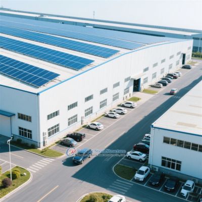 Custom Steel Structure Warehouse met geïsoleerde sandwichpanelen