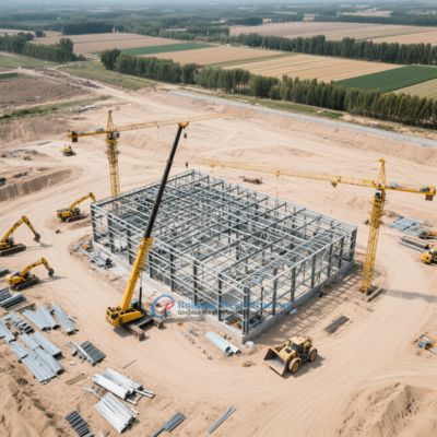 Op maat gemaakte modulaire PEB-staalconstructie gebouwd voor commercieel gebruik met meervoudige vloeren