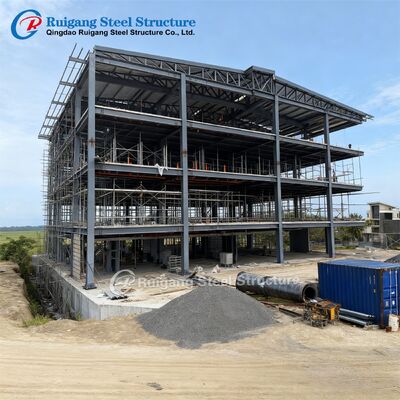 Prefabricated Steel Building with Wind Load Up to 300 km/h Hot-Dip Galvanization and Q355/Q235 Steel Grade Multi-storey Steel Structure (Voorafgebouwde staalbouw met windbelasting tot 300 km/u)
